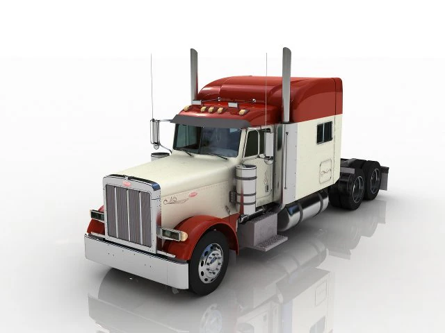 Peterbilt Truck 3D 3D Model .c4d .max .obj .3ds .fbx .stl .blend 