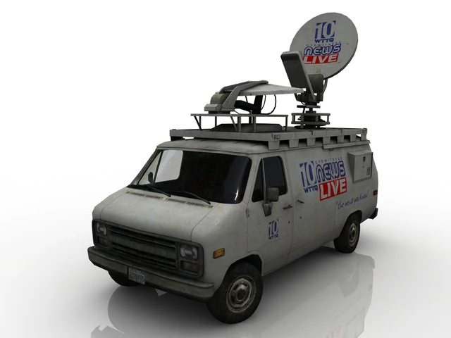 TV Car 3D Model .c4d .max .obj .3ds .fbx .stl .blend 