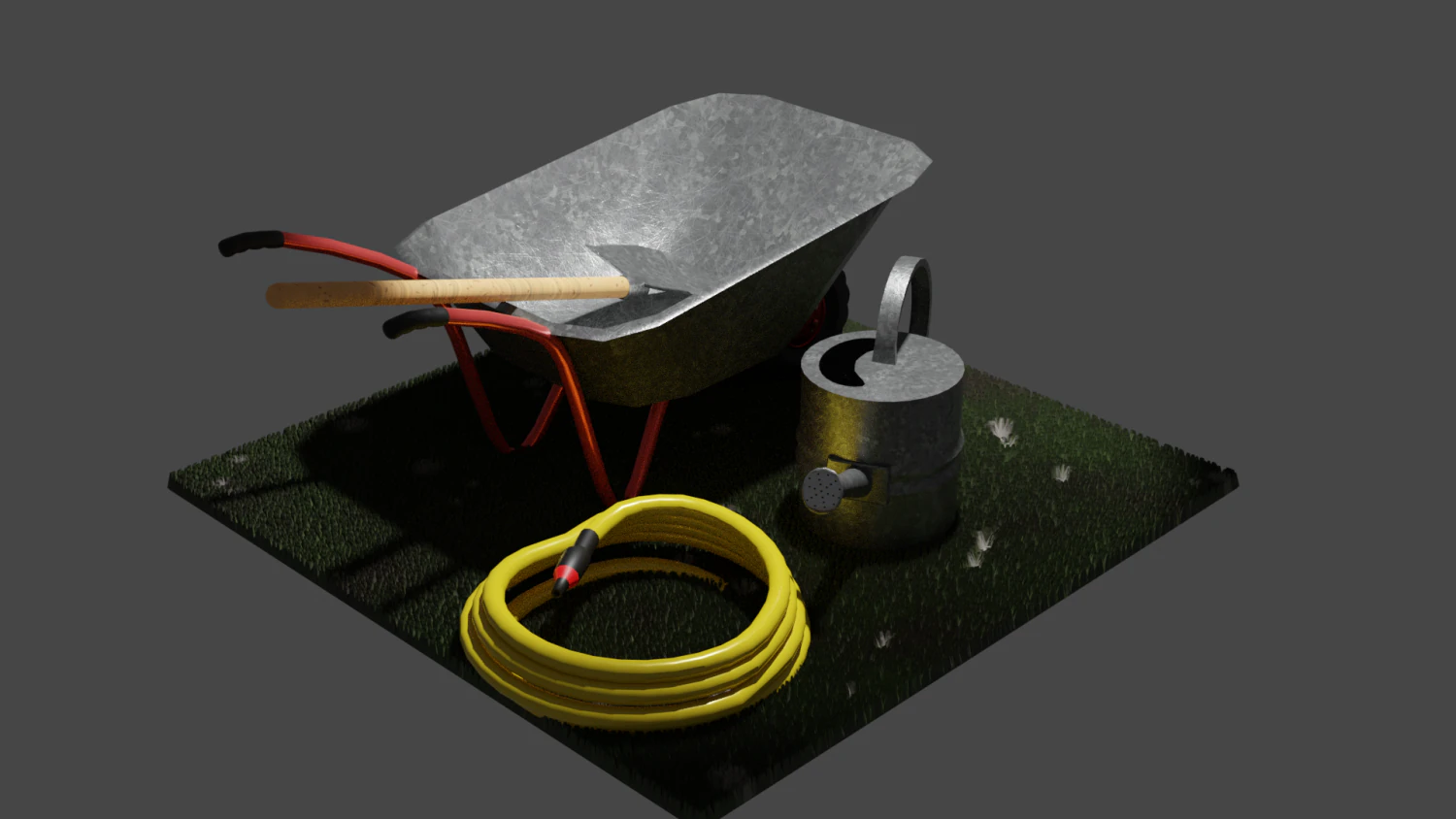 Garden tools 3D Model .c4d .max .obj .3ds .fbx .stl .blend 