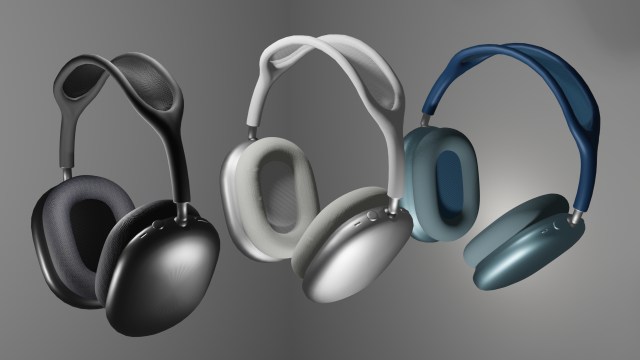 AIR PODS MAX 3D Модель .c4d .max .obj .3ds .fbx .stl .blend 
