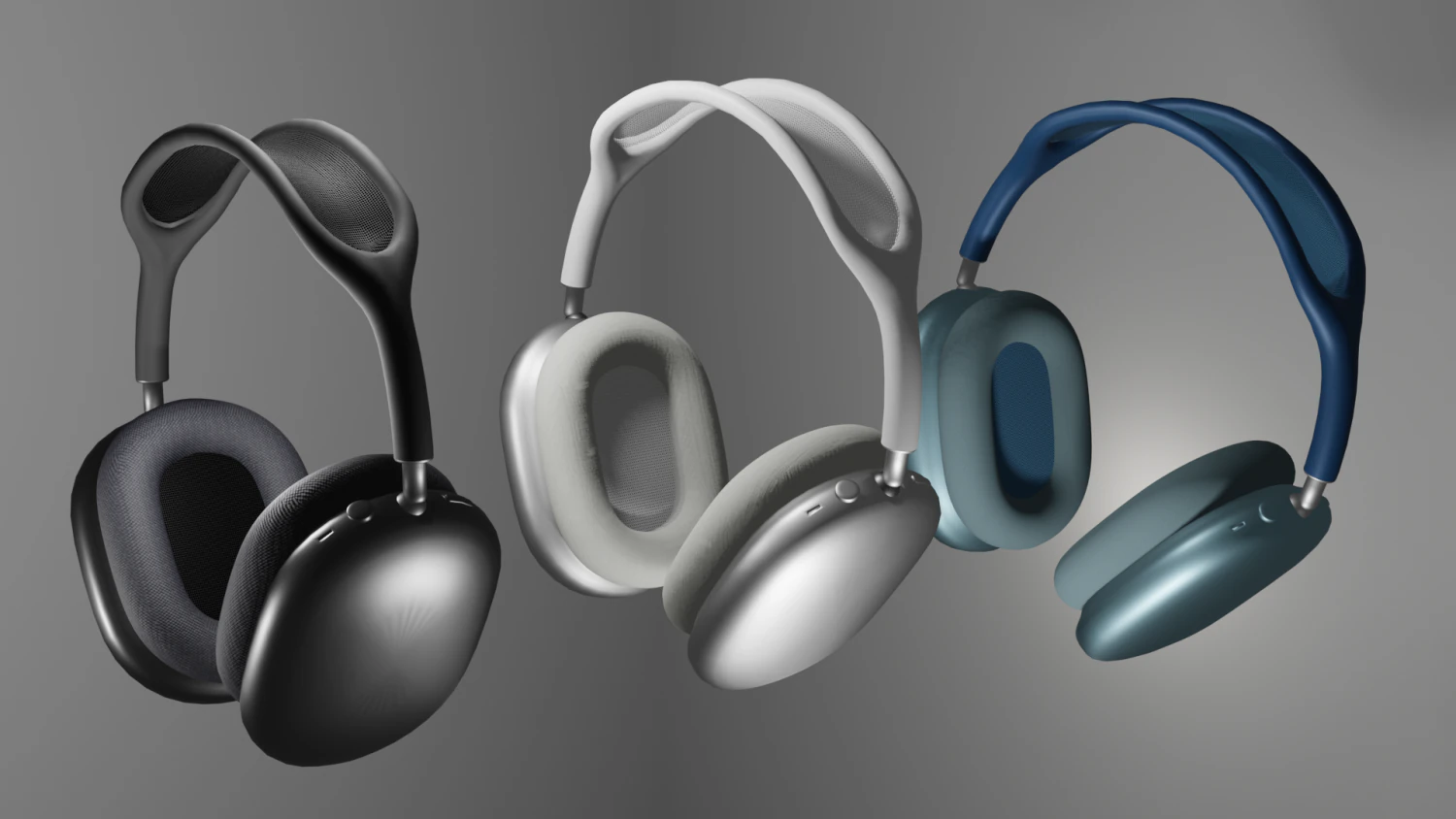 AIRPODS MAX Modello 3D .c4d .max .obj .3ds .fbx .stl .blend 