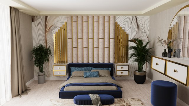 Bedroom Model 3D .c4d .max .obj .3ds .fbx .stl .blend 