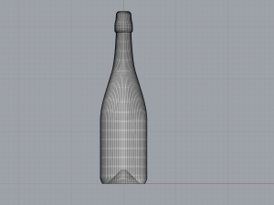 Sparkling bottle 750 ml Model Cetak 3D
