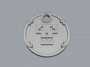 Blockskull pendant 60 mm 3D Print Model