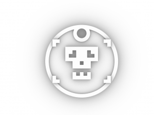 Blockskull pendant 60 mm 3D Print Model