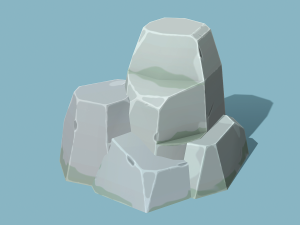 Stylized Modular Stones vol-01 - PBR Game Ready Modelo 3D