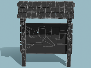 Stylized Notice Board - PBR Game Ready 3D 모델