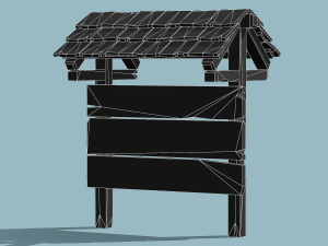 Stylized Notice Board - PBR Game Ready 3D 모델