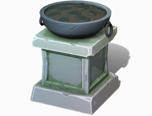 Stylized Pillar Torch - PBR Game Ready Model 3D .c4d .max .obj .3ds .fbx .stl .blend 