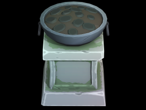 Stylized Pillar Torch - PBR Game Ready Model 3D
