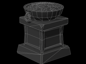 Stylized Pillar Torch - PBR Game Ready Model 3D