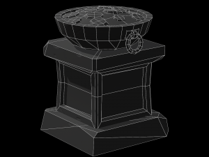 Stylized Pillar Torch - PBR Game Ready Model 3D