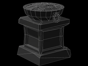 Stylized Pillar Torch - PBR Game Ready 3D Model