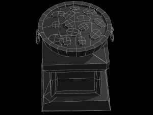 Stylized Pillar Torch - PBR Game Ready Model 3D