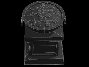 Stylized Pillar Torch - PBR Game Ready 3D Model