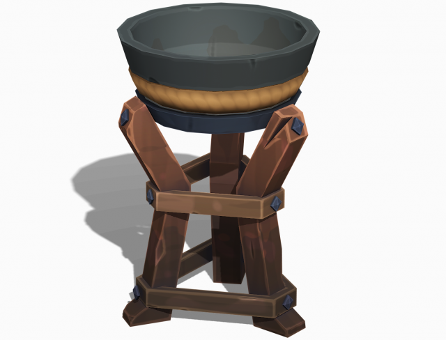 Stylized Torch Stand - PBR Game Ready Modèle 3D .c4d .max .obj .3ds .fbx .stl .blend 