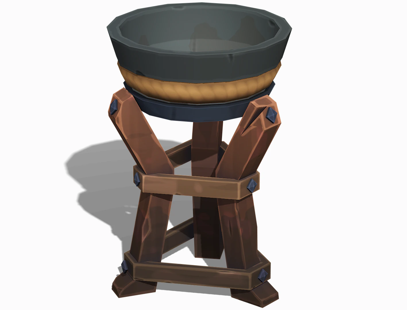 Stylized Torch Stand - PBR Game Ready 3D Model .c4d .max .obj .3ds .fbx .stl .blend 