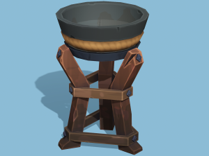 Stylized Torch Stand - PBR Game Ready Modèle 3D