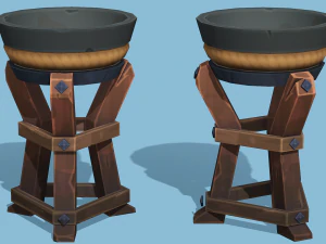 Stylized Torch Stand - PBR Game Ready 3D Model