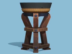 Stylized Torch Stand - PBR Game Ready 3D Model