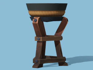 Stylized Torch Stand - PBR Game Ready 3D Model