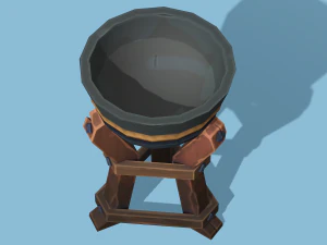 Stylized Torch Stand - PBR Game Ready 3D Model