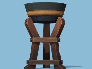 Stylized Torch Stand - PBR Game Ready Modèle 3D