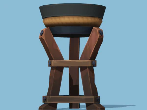 Stylized Torch Stand - PBR Game Ready 3D Model