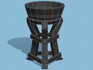Stylized Torch Stand - PBR Game Ready Modèle 3D