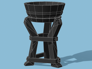 Stylized Torch Stand - PBR Game Ready Modèle 3D