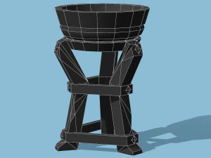 Stylized Torch Stand - PBR Game Ready 3D Model