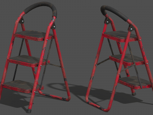 Old Metal Ladder - PBR Game Ready 3D 模型