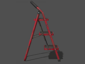 Old Metal Ladder - PBR Game Ready 3D 模型