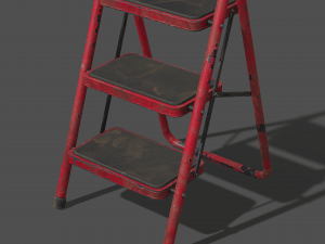 Old Metal Ladder - PBR Game Ready 3D 模型