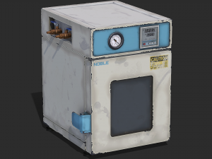 Old Laboratory Sterilizer 01 - PBR Game Ready 3D Model