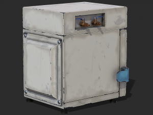 Old Laboratory Sterilizer 01 - PBR Game Ready 3D Model