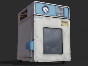 Old Laboratory Sterilizer 01 - PBR Game Ready 3D Model