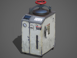 Old Laboratory Sterilizer 02 - PBR Game Ready Model 3D