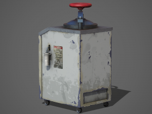 Old Laboratory Sterilizer 02 - PBR Game Ready Model 3D