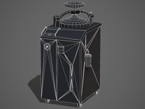 Old Laboratory Sterilizer 02 - PBR Game Ready Model 3D
