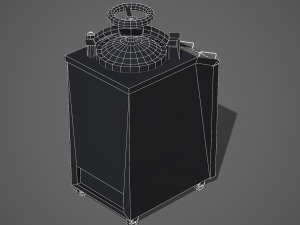 Old Laboratory Sterilizer 02 - PBR Game Ready Model 3D