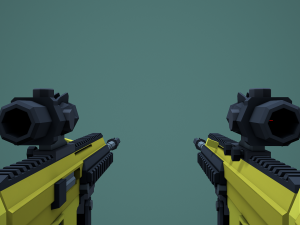 Stylized Modular ACR Rifle Low Poly Mobile Ready 3D Model