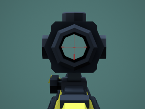 Stylized Modular ACR Rifle Low Poly Mobile Ready 3D Model