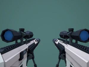 Stylized Modular ACR Rifle Low Poly Mobile Ready 3D Model
