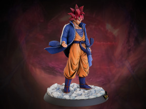Son Goku Super Saiya God 3D 打印模型