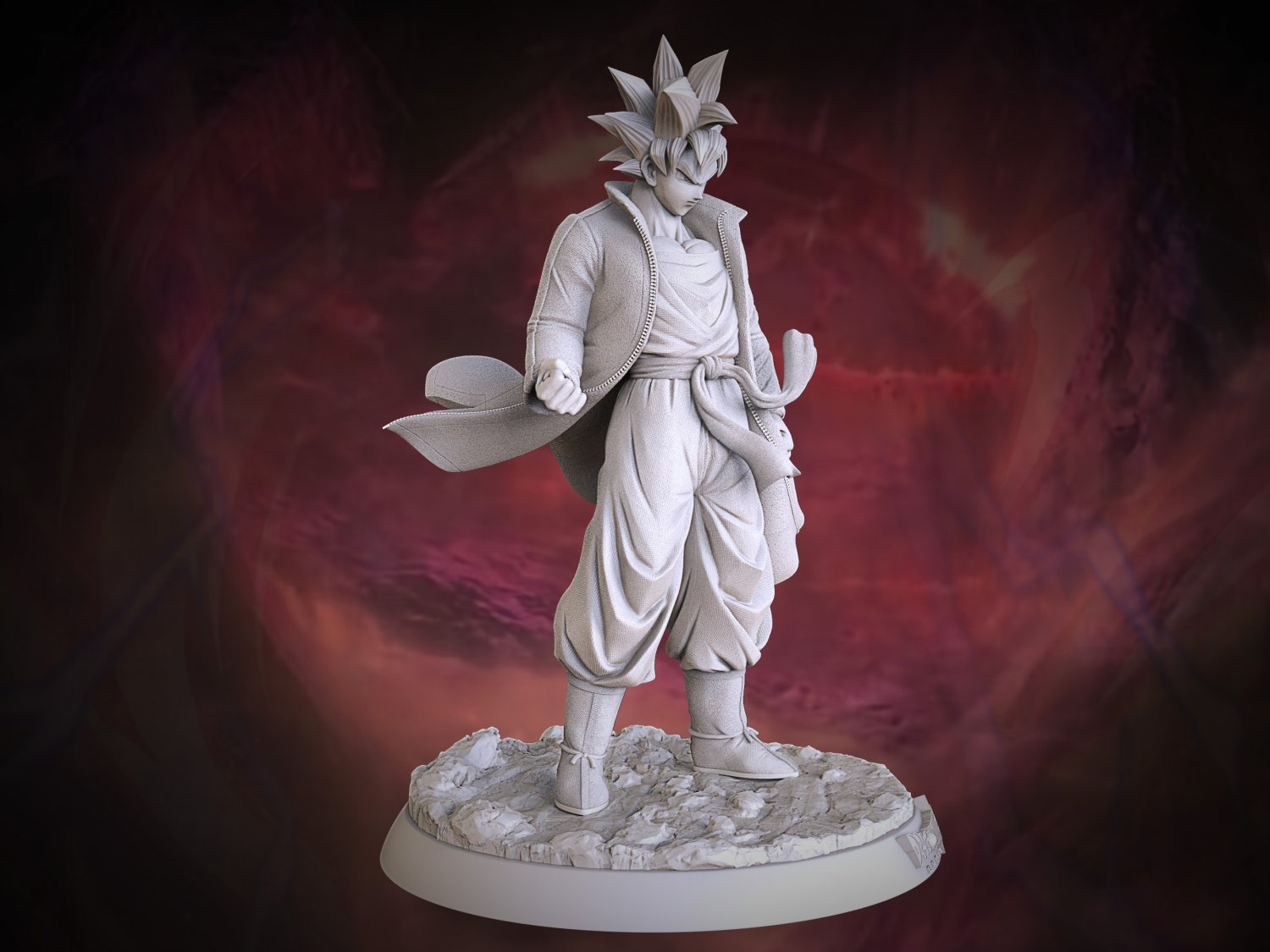 Goku super sayajin 3D Print Model in Man 3DExport