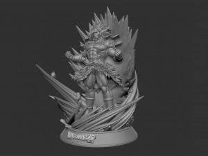 3D Super Saiyan Broly Model Cetak 3D