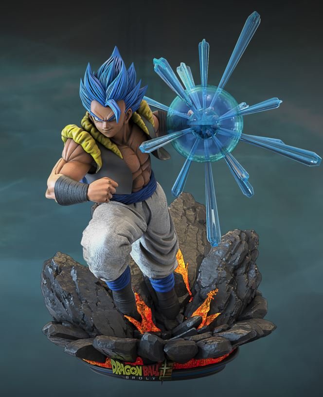 Dragon Ball Super Gogeta Blue Vs Broly Ssj Gogeta Broly 3D Printed