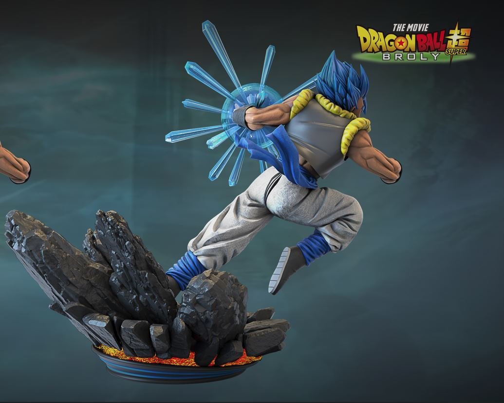 Dragon Ball Super Gogeta Blue Vs Broly Ssj Gogeta Broly 3D Printed