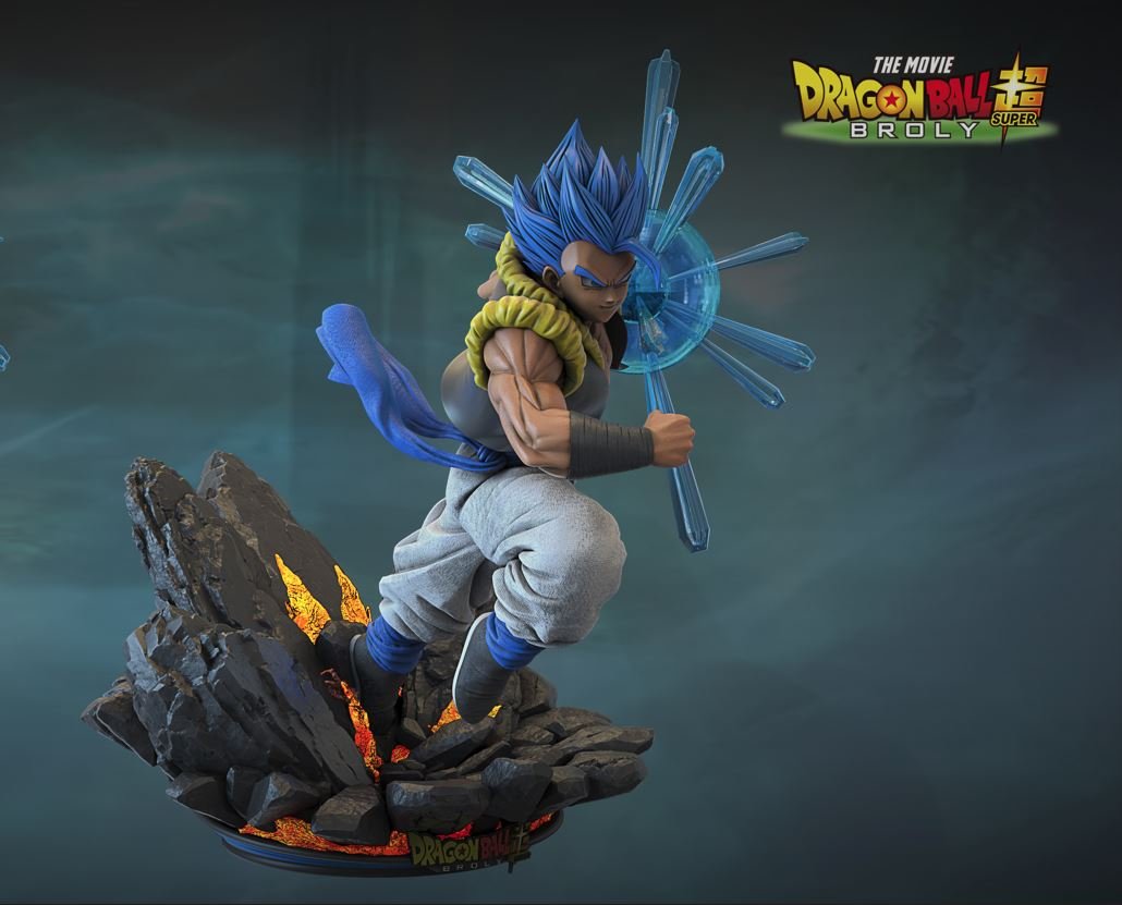 Dragon Ball Super Gogeta Blue Vs Broly Ssj Gogeta Broly 3D Printed